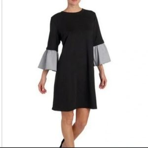 Luxology Belle Sleeve Black Mini Dress Womens Medium NWT‎